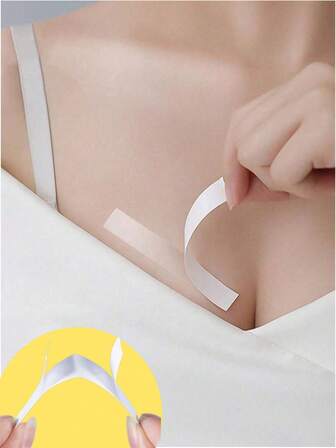 10 dubbelsidiga tejppåsar, tjock transparent tejp, stark transparent tejp, damknäppningstejp, ljussäker klänning, tejp, bröstrem, bröstlapp, damprodukter, presenter för kvinnor, 36 bitar/1 påse