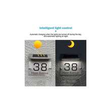 Solar Powered House Number Waterproof Door Plate Stainless Address Sign Lighting - Multicolor - View 7