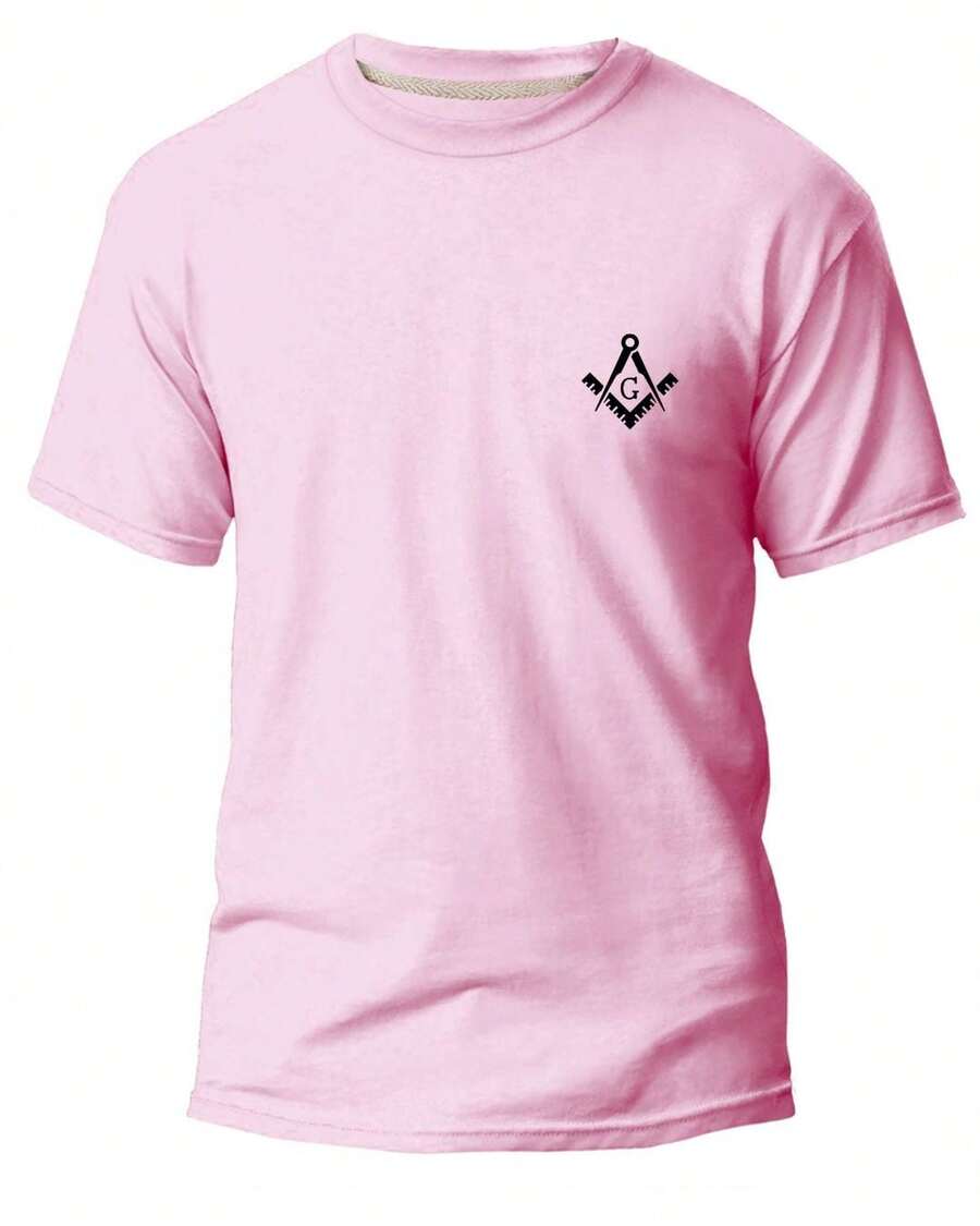 Camiseta Maçonaria 100% Algodão Modinha Maçom Religião de Qualidade - Rosa Bebê - Visão 1