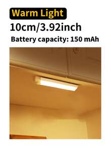 1pc Motion Sensor Closet Light - Auto-Sensing Night Light, Auto-On LED Light Strip, Magnetic, Battery Powered, USB Rechargeable, For Closet, Cabinet, Wardrobe, Stairs, Hallway, Bedroom, Study, Counter, Under Cabinet Lighting, Lamp, Light, Kitchen Light, Kitchen, Kitchen Accessories, Home Decor, LED Light - Closet Lights - View 15