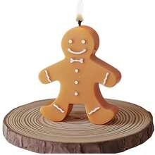 1/2pcs Gingerbread Scented Candles - Perfect For Christmas, Weddings, Home Decor, Birthdays And More - Yellow - View 10