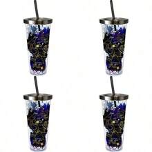 Spoontiques - Vaso de  taza de purpurina con pajita 20 onzas acrílico multicolor - ConstelacionesHP - Ver 1