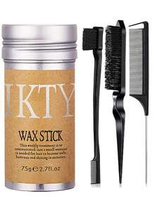ikt 2.7 Fl Oz Women Hair Wax Stick, Smoothing Pomade, Bun Styling Gel