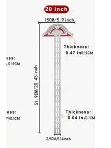 Riglă metalică de buzunar cu raportor în T, reglabilă în unghi și linie dreaptă, cu scală glisantă, instrument pentru prelucrarea lemnului (metrică și imperială) - Multicolor - Vizualizare 10