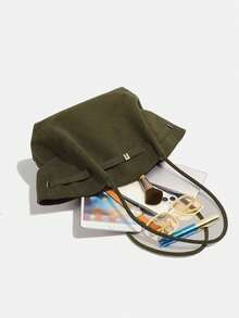 Nouveau sac fourre-tout pour femmes pour l'automne/hiver, sac à main unique avec boucle de ceinture, sac fourre-tout, sac chauve-souris, sac  velours polyvalent pour femmes