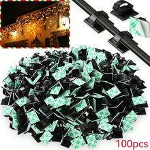 100个Eboot电缆夹，强力粘性电线夹，电缆扎带，电线整理夹，适用于墙壁、桌面、汽车、办公室和家庭 - 彩色 - 查看 13