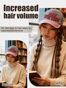 1/2 Packs 18" Lantern Bubble Braid Ponytail - Heat Resistant Synthetic Hair Extensions With Elastic Bands For Women, Christmas Party & Festival Hairstyle (Easy No-Braid Style) - Multicolor - View 2