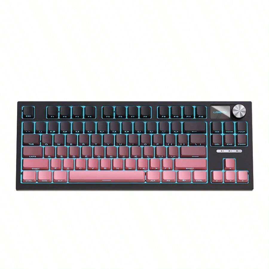 Hot-Swappable Mechanical Wired Keyboard With Contour Design, Side-Lit Characters, Multi-Purpose For E-Sports Gaming And Office Work - 黑色 - 查看 1