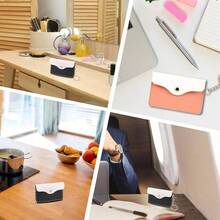 2 Pack Contraceptive Holder Birth Control Pill Case Sleeve Packet PU Leather Wallet Pill Holder, Birth Control Case With Snap Closure And Keyring, 4.33x 2.87 Inch, Black/Pink - 黑色+粉紅色 - 查看 6