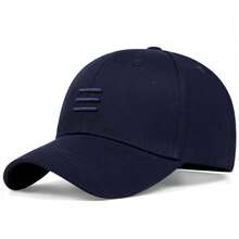 1pc Men's Outdoor Sun Protection Adjustable Embroidered Baseball Cap, Suitable For Spring & Autumn Travel, Vacation, And Beach Casual - Navy Blue - View 6