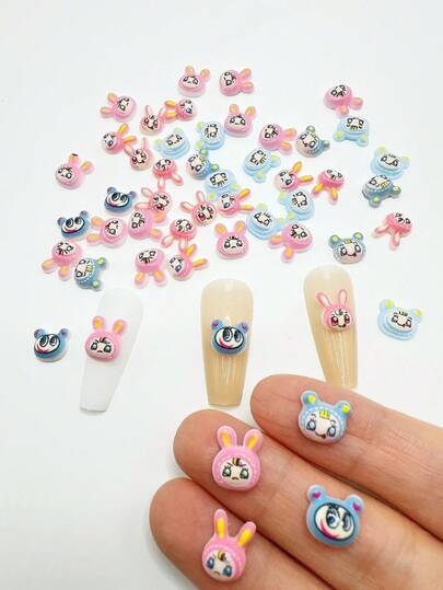 30個 9-11mm かわいい ミニ カートゥーン キャンディー ドール スクラップブック フラットバック カボション ウーマン ガール ネイルアート スライス チャーム マニキュア デコレーション アートジュエリー アクセサリー ネイル ネイルサプライ