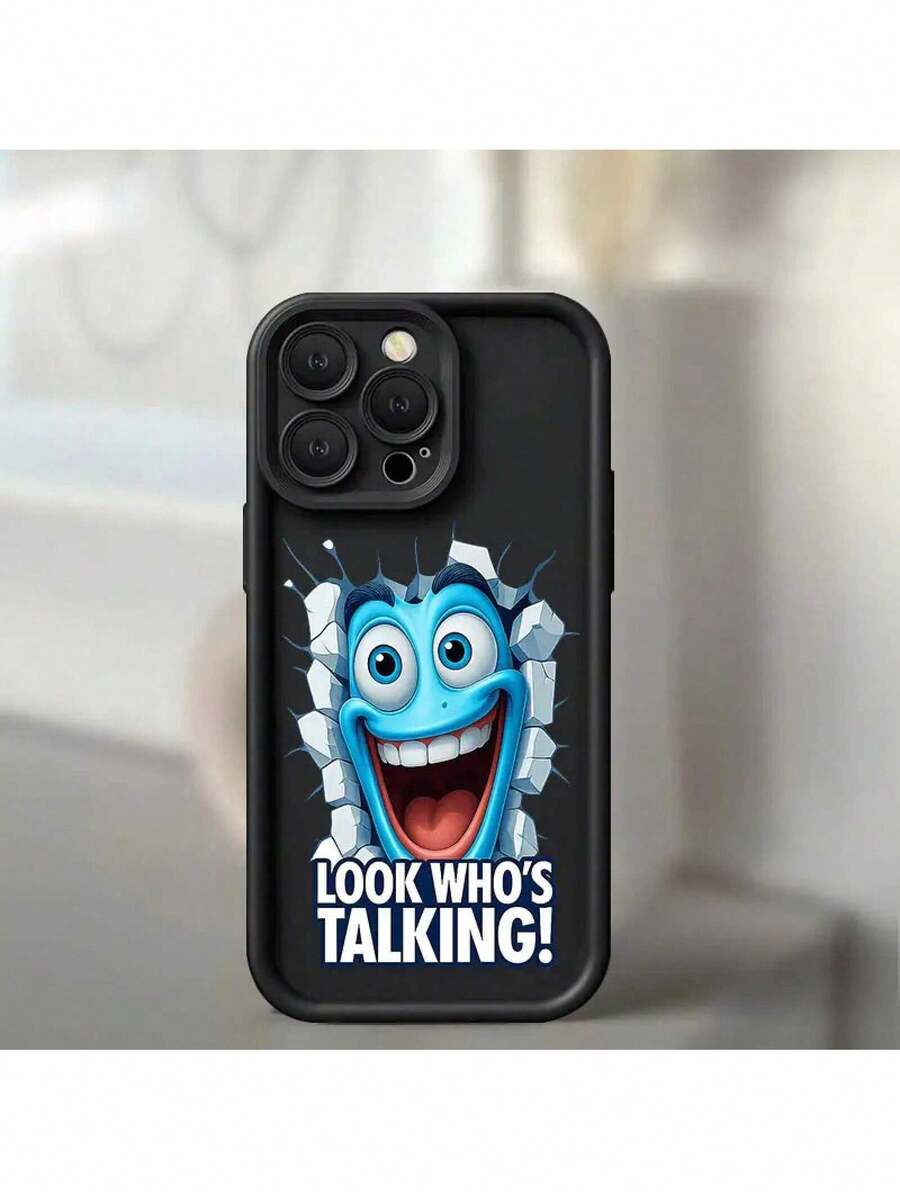 [Teléfono] Texto azul que rompe la pared, Escalera para los ojos, Teléfono 13 Pro, 15 Plus, 14, 12, 6, 6S, 11, 8, X, XR, 5, SE (2020), XS (2022), Protector de teléfono inteligente, Diseño artístico, Impresión, Material duradero, Resistente a golpes. - Multicolor 2 - Ver 1