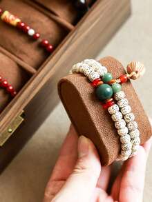 6格木制手表展示盒 - 棕色 - 查看 5