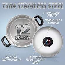 Precise Heat 51 2Quart Surgical StainlessSteel Stockpot