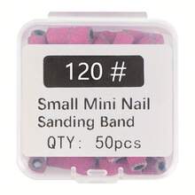 50pcs/Box 3mm Sanding Bands For Nail Art -120/180/240 Grit - Mini Nail Drill Bits For Manicure And Pedicure - Multicolor - View 8