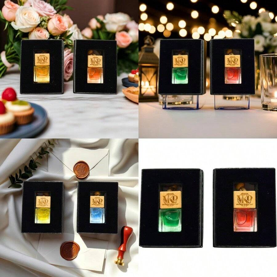 NewHanging Air Fresherner Fragrance Oil Glass Bottle With Multiple Scents Fragrance Automobile Interior Decoration Long Lasting For Car And Home.  Cherry Blossom - 藍橙紫綠黃紫 - 查看 1