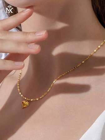 SYMFNY 925纯银心形吊坠项链，适合作为节日礼物、周年纪念礼物和情人节礼物，浪漫时尚的珠宝