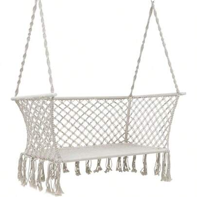 Gardeon Hammock 2 Person Chair Portable Camping Swing Hanging Chairs Hammocks Patio Backyard Porch Outdoor Indoor Furniture Durable And Soft Fabric 200kg Capacity Cream