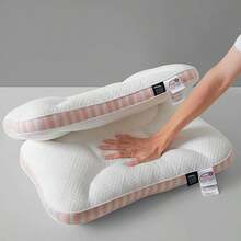 Almohada Ergonómica para Cuello 42x68CM – Soporte Cervical Ortopédico, Alivia Dolor de Cuello y Mejora el Sueño, Suave y Agradable para la Piel, Perfecta para Regalo a Familia y Amigos, 1 o 2 Piezas - Blanco - Ver 8