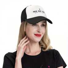 New 2025 Baseball Cap Fashion Prayer Waiting Trust Adjustable For Men And Women Adult Christian Jesus Quotes Outdoor Baseball Cap - màu đen - Xem 9
