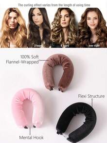 1/3 Pieceshair Styling Tool Set, No-Heat Curling Tools, Curling Iron, Designed For Women's Hairstyles, Convenient And Flexible Curling Iron, Essential Hair Salon Products And Accessories, Rubber Band Curling Iron, Sleeping Styling Tool