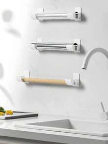 1/3 pièces Boîte de rangement en plastique transparente (sans motif) moderne et simple, installation murale ou sur porte sans perçage, gain d'espace, maintien de l'ordre, organisation du plan de travail de cuisine/mur de salle de bain/bureau, cadeau idéal pour la pendaison de crémaillère, la fête des mères, la fête des pères, la remise des diplômes