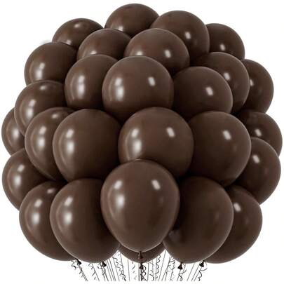 بالونات لاتكس بني داكن - بالونات بني داكن بقطر 5/10/12/18 بوصة للهليوم لحفلات عيد الميلاد والحفلات الزفاف وحفلات تخرج وحفلات المعمودية وحفلات الكشف عن نوع الجنين وحفلات الذكرى السنوية