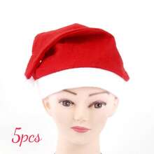 10顶/5顶/1顶 个性化优雅圣诞帽，男女通用经典红色圣诞老人帽，成人圣诞新年派对礼物，圣诞帽，个性化圣诞礼物，圣诞礼物，圣诞装饰品 - 彩色 - 查看 8