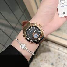 New Dual Display Watch, Three-Needle Electronic Screen, Luminous, Sports Wristwatch, Multi-Function Alarm Clock, Women's Electronic Watch