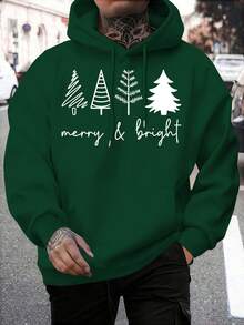 Men's Fashion Hoodie With Print - Black - View 5