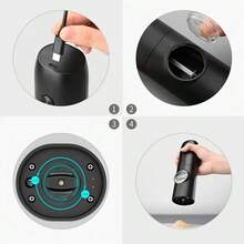 电动盐和胡椒研磨器，可充电式胡椒研磨器，配备 USB 充电线，陶瓷研磨头，自动填充式盐和胡椒研磨器，粗细可调，单手操作，非常适合厨房使用，是完美的节日礼物，厨房必备 | 现代厨房用具 | 耐用塑料 - 彩色 - 查看 8