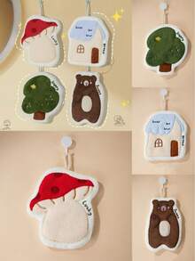 Trending Mini Umbrella Towel, Coral Fleece Thick Absorbent Hand Towel For Home, Kitchen, Bathroom, Hanging Style - Mushroom House Little Umbrella - View 5