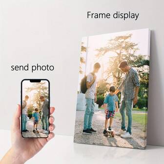 1pc Customized Canvas Wall Art, Personalized Frameless Poster, Cozy Indoor Framed Canvas Painting, Christmas Decor, Christmas Gift, Room Decor, Customizable Item, Warm Bedroom Decoration, Creates A Cozy Atmosphere, Especially Suitable For Anniversary, Valentine's Day, Christmas, Housewarming, Custom Gift, Picture, Photo, Framed Wall Art, Best Friend Gift, Family Gift, Birthday Gift, Gift For Boyfriend, Girlfriend, Family, Lover, Friend