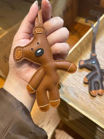 1 st personlig lädernyckelring dekorationstillbehör, julklapp, Thanksgiving Y2K-present, djurtema tillbehör för nycklar, ryggsäckar och plånböcker