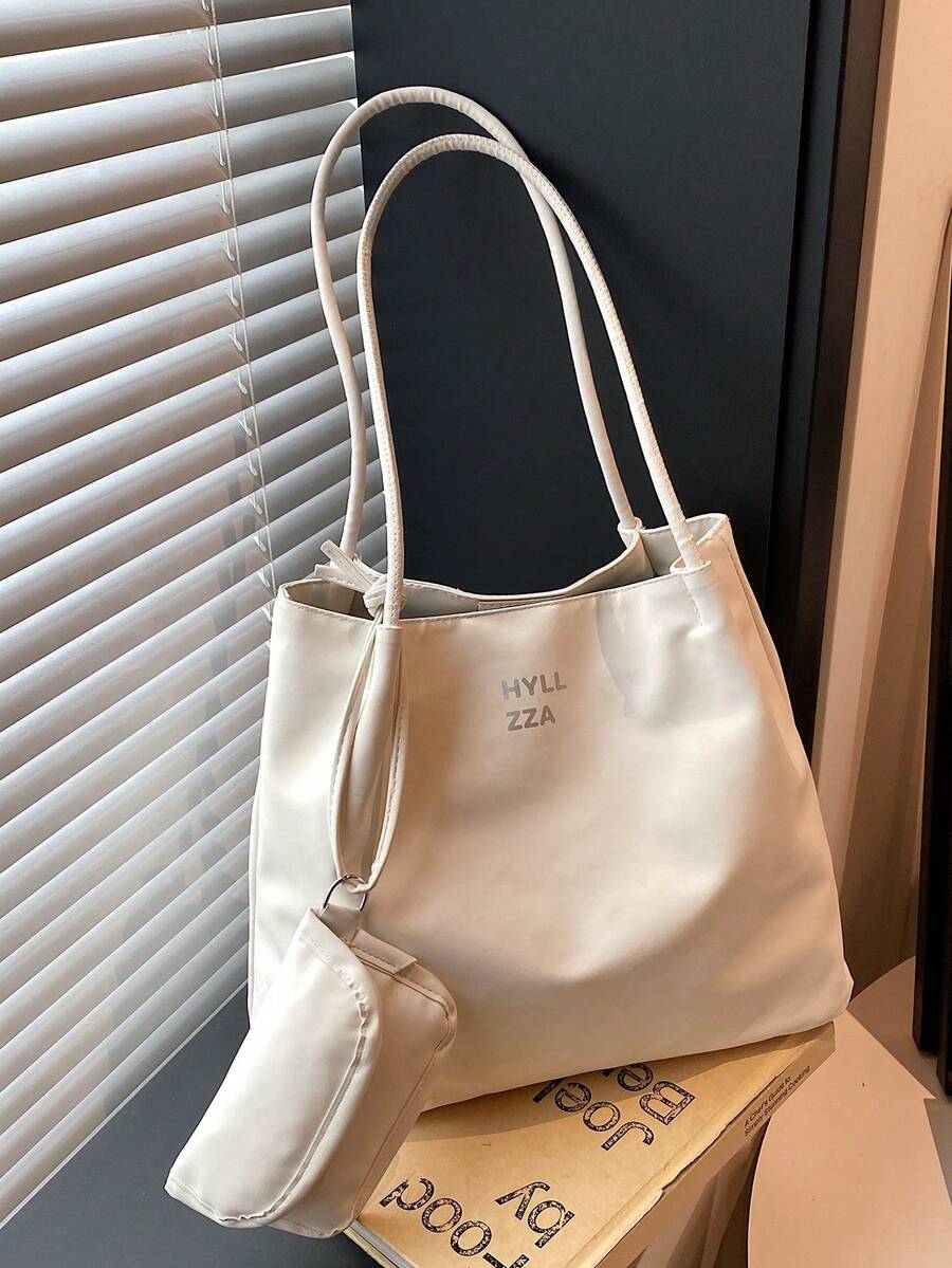 2025 New Arrival Fashion High-End Capacity Handbag Women Retro Tote Bag Versatile Shoulder Bag - White - View 1