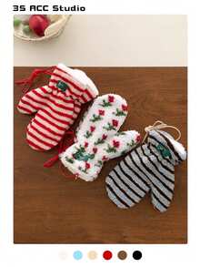 Striped Lambswool Gloves