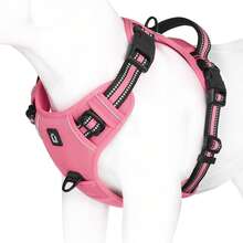 No Pull Dog Harness, No Choke Front Clip Dog Reflective Harness, Adjustable Soft Padded Pet Vest With Easy Control Handle For Small To Large Dogs