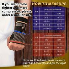 Copper Ion Compression Wrist Sleeves Elastic Nylon Hybrid Support Wristbands Suitable For Sports, Fitness Workouts And Typing Stretch Design