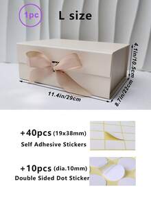 Foldable Thick Cardboard Gift Box, Rectangular, Magnetic Lid, With Ribbon, Suitable For Groomsmen Proposal, Wedding, Christmas, Halloween, Birthday Gift Packaging - Multicolor - View 45