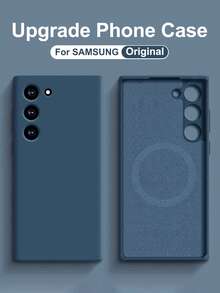 VRNOEI 适用于三星 Galaxy S24 S23 S22 S21 S25 Ultra Plus 的 TPU 磁吸手机壳，柔软保护套，支持磁吸无线充电，防摔防水防震防刮，周年纪念日/生日礼物佳选。 - 深藍色 - 查看 14