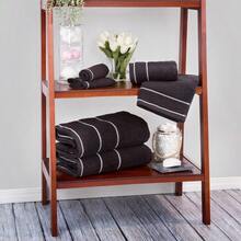 Lavish Home Luxury Cotton Towel Set Quick Dry Zero Twist And Soft 6 Piece Set With 2 Bath Towels 2 Hand Towels And 2 Washcloths By Black White