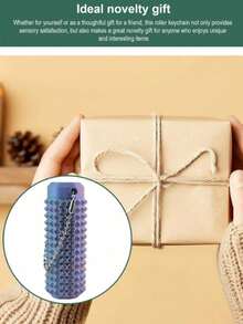 1个带刺刺激钥匙扣，用于缓解焦虑，带来积极感受，缓解疼痛，成人止痛刺激玩具，3D打印透气钥匙吊坠，3D打印渐变色按摩滚轮，用于缓解压力，触觉感官工具，带有纹理尖刺和透气孔，模块化设计，有助于肌肉放松和缓解压力，是缓解压力和感官放松的完美礼物，也是送给朋友的新奇礼物（钥匙扣长度随机）。 - 彩色 - 查看 5