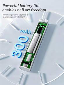 XEIJAYI 1pc Mini Screen Display Handheld Nail UV Light, Suitable For Gel Manicure, Mini Nail Lamp, Portable LED Nail Dryer, USB Nail Curing Machine, Quick Curing Nail & Foot Care Tool - Silver - View 9