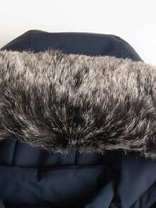 Men's Mid-Length Hooded Down Jacket, Thick Windproof Warm, Solid Color Design, Fashion New Style, Men's Casual Outerwear