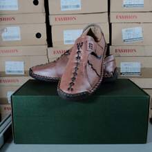 أحذية رجالية رسمية من الألياف الفائقة الرقة ذات لون أحادي للمكتب في الصيف والخريف، موكاسين، لوفرز، لوفرز بنني - بني غامق - مشاهدة 2