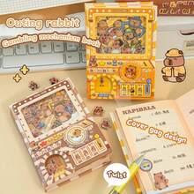 Cuadernos ocupados de capibara kawaii |     Juguetes sensoriales reutilizables para aliviar el estrés para niños y estudiantes, organizador de regalos de papelería para la vuelta al colegio MRVU - Cámping - Ver 3