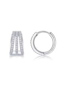 925 Sterling Silver Moissanite Earrings, Unique Design, Hypoallergenic, Suitable For Valentine's Day, Mother's Day, Wedding, Engagement, Birthday, Anniversary, Oxidation-Resistant Packaging - Earrings - View 8