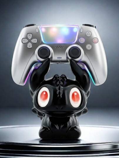 1pc Cute Dragon ABS Game Controller Holder - Stable Anti-Slip Desk Display Stand Compatible With Most Console Controllers For Gaming Room Or Small-Space Setup