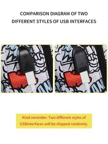 Shark Print Large Capacity Backpack For Teenagers, Minimalist Personalized Casual Daypack, Lightweight Breathable Printed Backpack For Summer, All-Over Random Printed (All Webbing Printed Letters Random) Travel Bag - Multicolor - View 9
