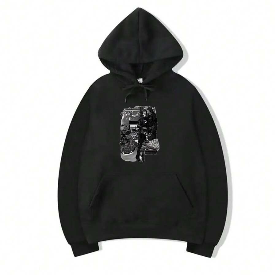 DGA David Gonzales Art Ride Or Die Partners In Crime Bank Robber Money Hoodie - Black - View 1